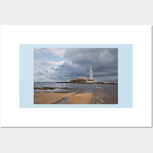 Storm Clouds at St Mary's Island Posters and Art